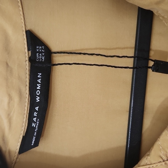 Zara Culpro Boyfriend Flowy Button Down  Silk Lagenlook Small Trendy Neutral - Picture 7 of 8